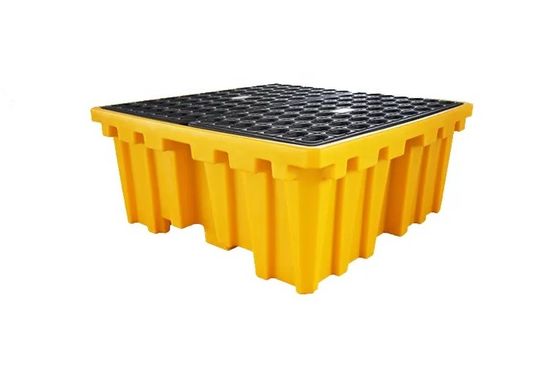 ซื้อ สีเหลืองฐาน IBC Pallet With Drain Plug ทนทานที่น่าเชื่อถือ การผลิตออนไลน์