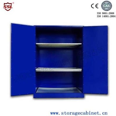 ซื้อ Blue Chemical Liquid Sulfuric Corrosive Storage Cabinet With 2 Doors การผลิตออนไลน์