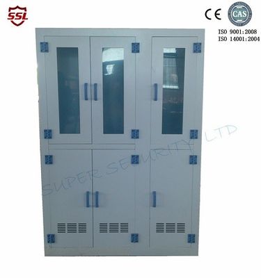 ซื้อ Metal White Big Medical Storage Cabinet With Polypropylene , Six Doors การผลิตออนไลน์