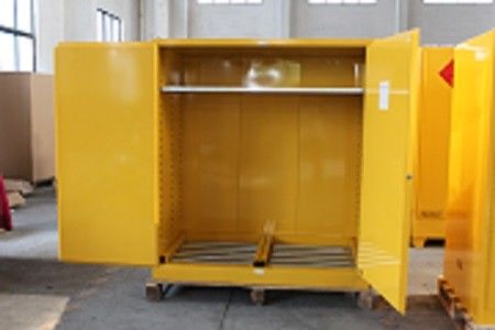 ซื้อ 1.0mm galvanized Steel Horizontal Inflammable Flammable Storage Cabinet 2 Manual Close Doors Chemical Liquid การผลิตออนไลน์