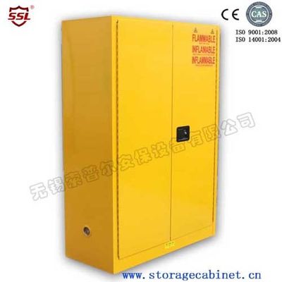 ซื้อ Yellow Drum Flammable Storage Cabinet With Galvanized Steel Shelving การผลิตออนไลน์