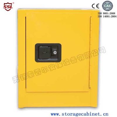 ซื้อ Yellow Powder Coated Flammable Chemical Storage Cabinets For Laboratory , Bench Top การผลิตออนไลน์