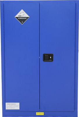 ซื้อ 3-Point Self-Latching Blue Corrosive Storage Cabinet For Hydrochloric Acid Non Sparking การผลิตออนไลน์
