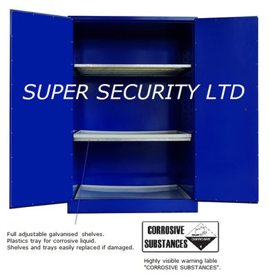 ซื้อ 2 Door Lockable Corrosive Safety Storage Cabinets With 3 Plastics Trays / Zinc Lever Lock การผลิตออนไลน์