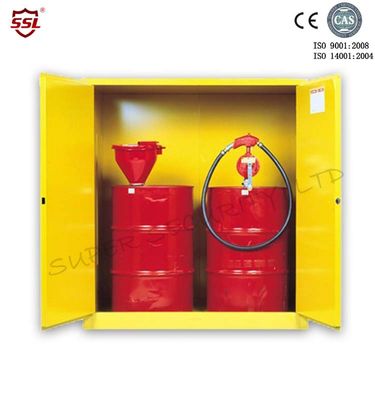 ซื้อ Steel Hazardous Chemical Drum Corrosive Storage Cabinet 3-point self-latching For Flammable Liquids การผลิตออนไลน์