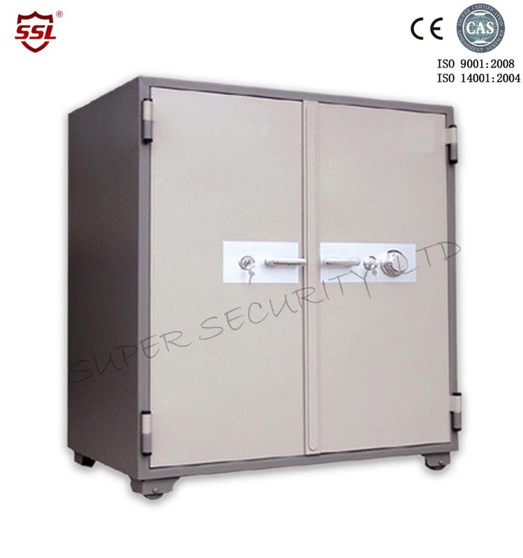 540L Locking Points Double Door Fire Resistant Safe Box with 8 Steel Live action Draw Bolts for shares markets